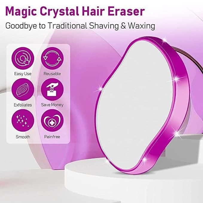 Hair Eraser Stone, Painless Magic Crystal Hair Remover for Women Men